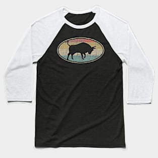 Bull Lovers, Funny Vintage Animal Lovers Design Baseball T-Shirt